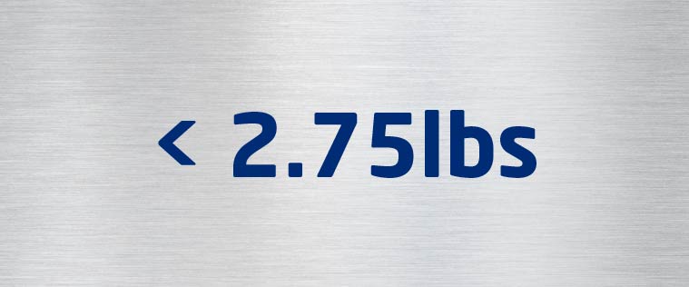 Motors: < 2.75lbs