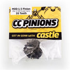 ACCESSORIES: CC PINION - MOD 1.5 - 12T, 14T, 16T, 18T HARDENED STEEL