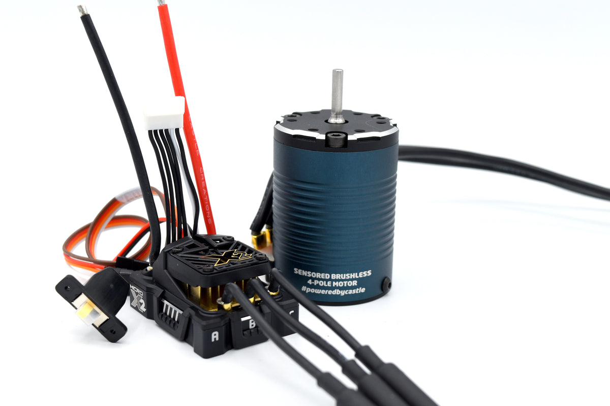 SURFACE ESC, MOTOR COMBO: MAMBA MICRO X2, 16.8V, WP SENSORED ESC (4.0mm) - 1406-2850KV SENSORED COMBO