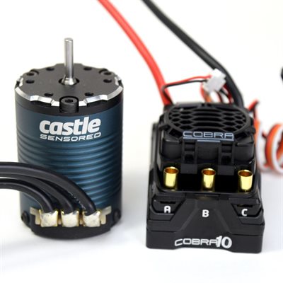 SURFACE ESC, MOTOR COMBO: COBRA 10 6S MAX, 25.2V MAX, 8A PEAK BEC w/ 1406-5700KV SENSORED MOTOR