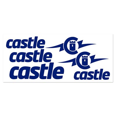 Castle vinyl decal in blue