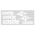 Castle vinyl decal in white