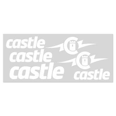 Castle vinyl decal in white