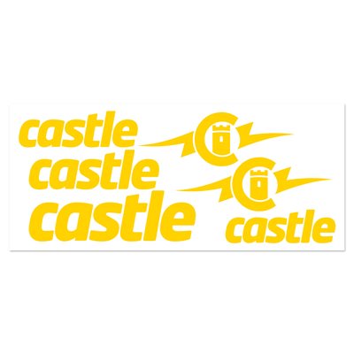Castle vinyl decal in yellow